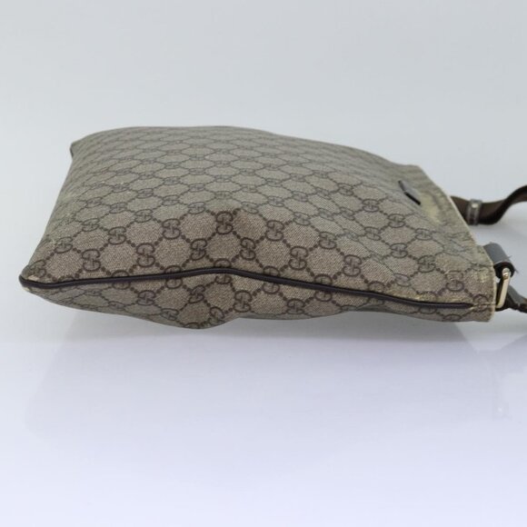GUCCI GG Supreme Shoulder Bag PVC Leather Beige - Picture 4 of 16